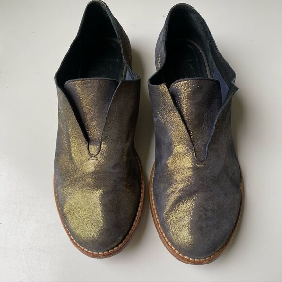 Zero + Maria Cornejo “Kelia” metallic Oxfords 36 6 - Picture 3 of 9